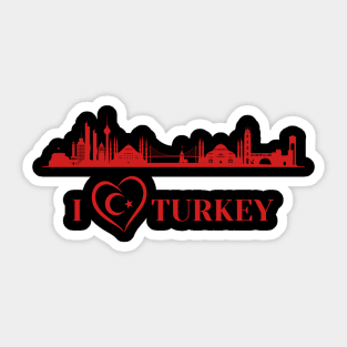 I Love Turkey Sticker